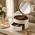 Rotating Mirror Vanity Organizer