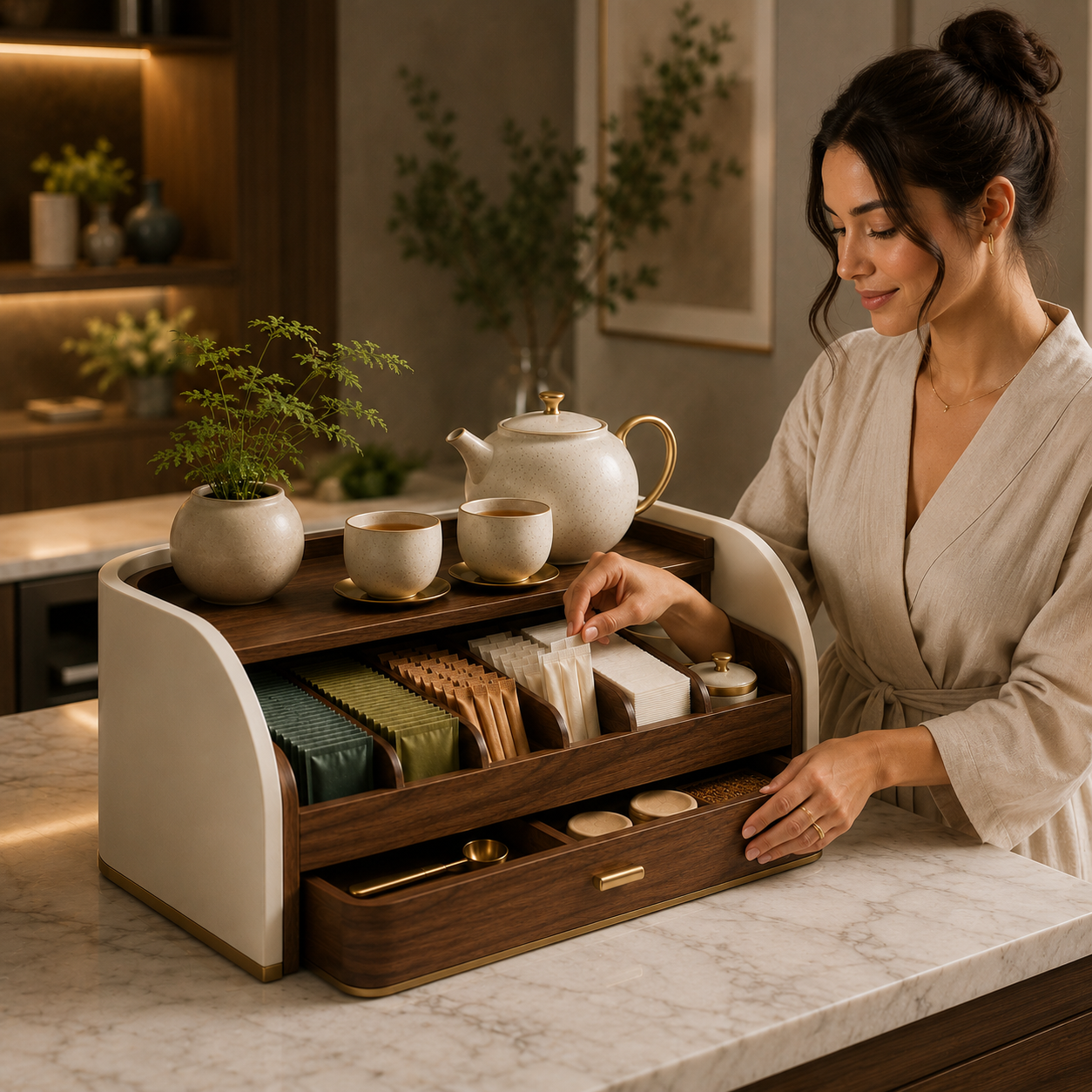 Tea Beverage Organizer Station