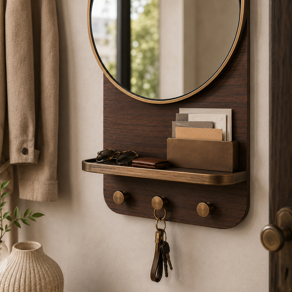Entryway Mirror Organizer