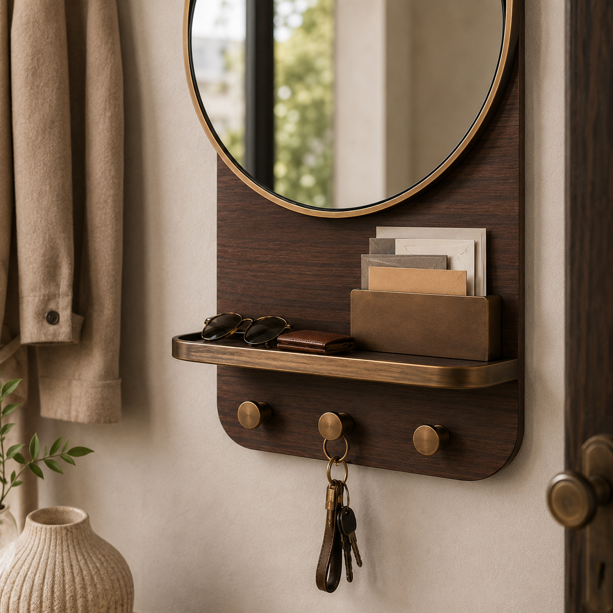 Entryway Mirror Organizer