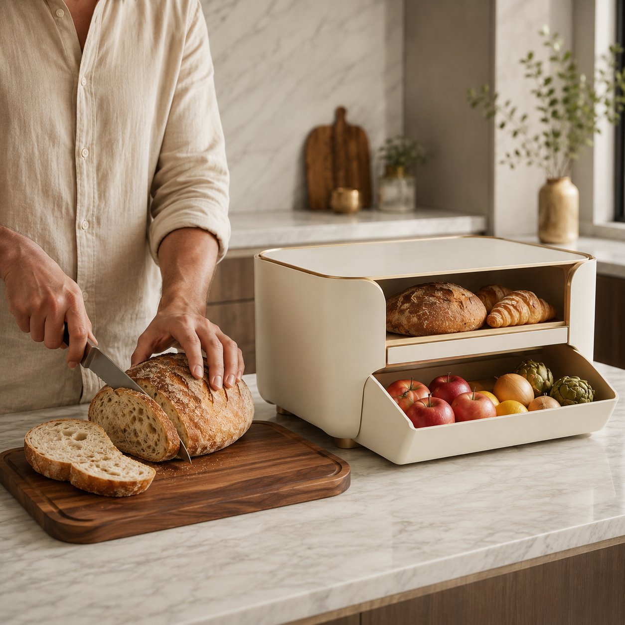 Convertible Bread & Produce Storage Center