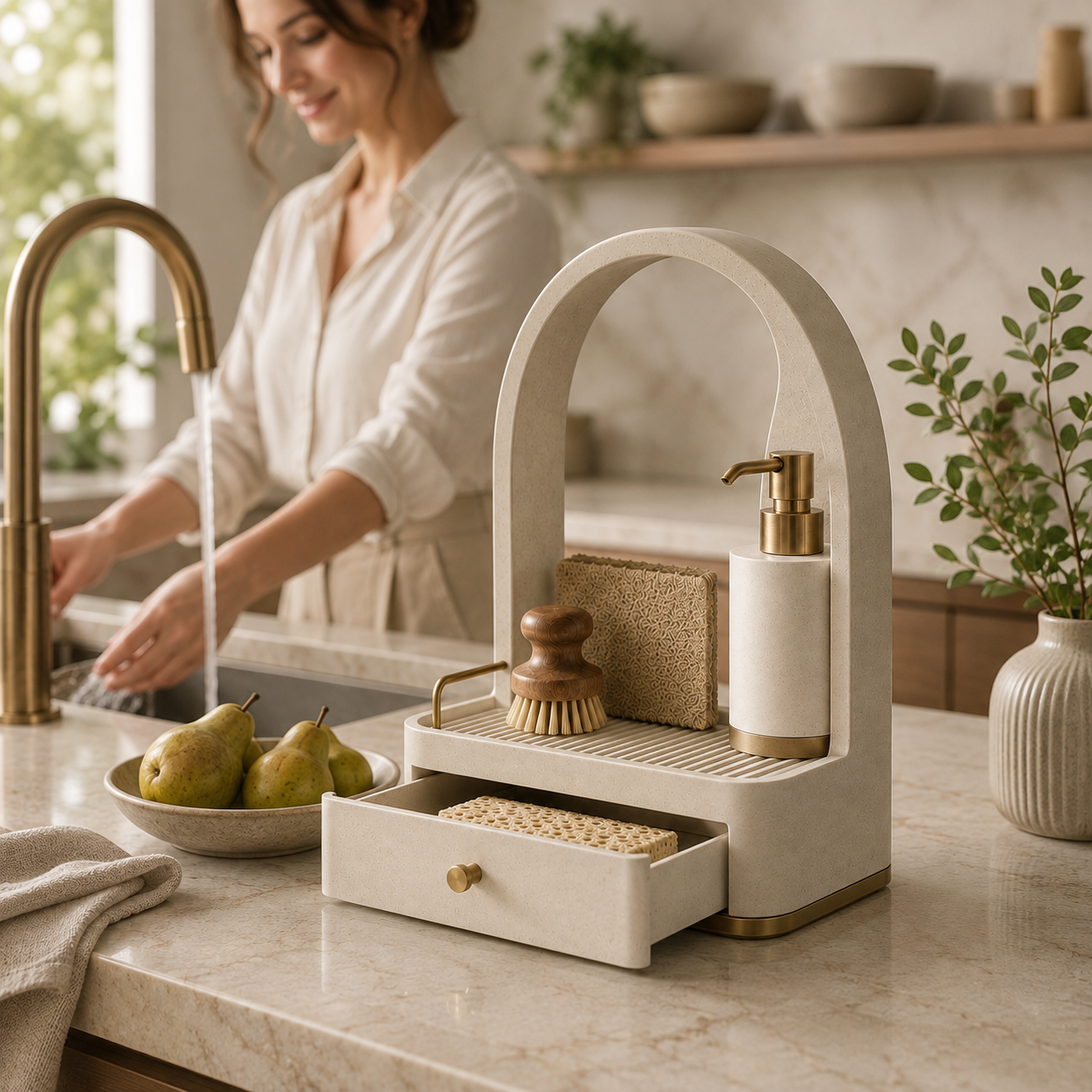 Arch Sink Organizer Tower