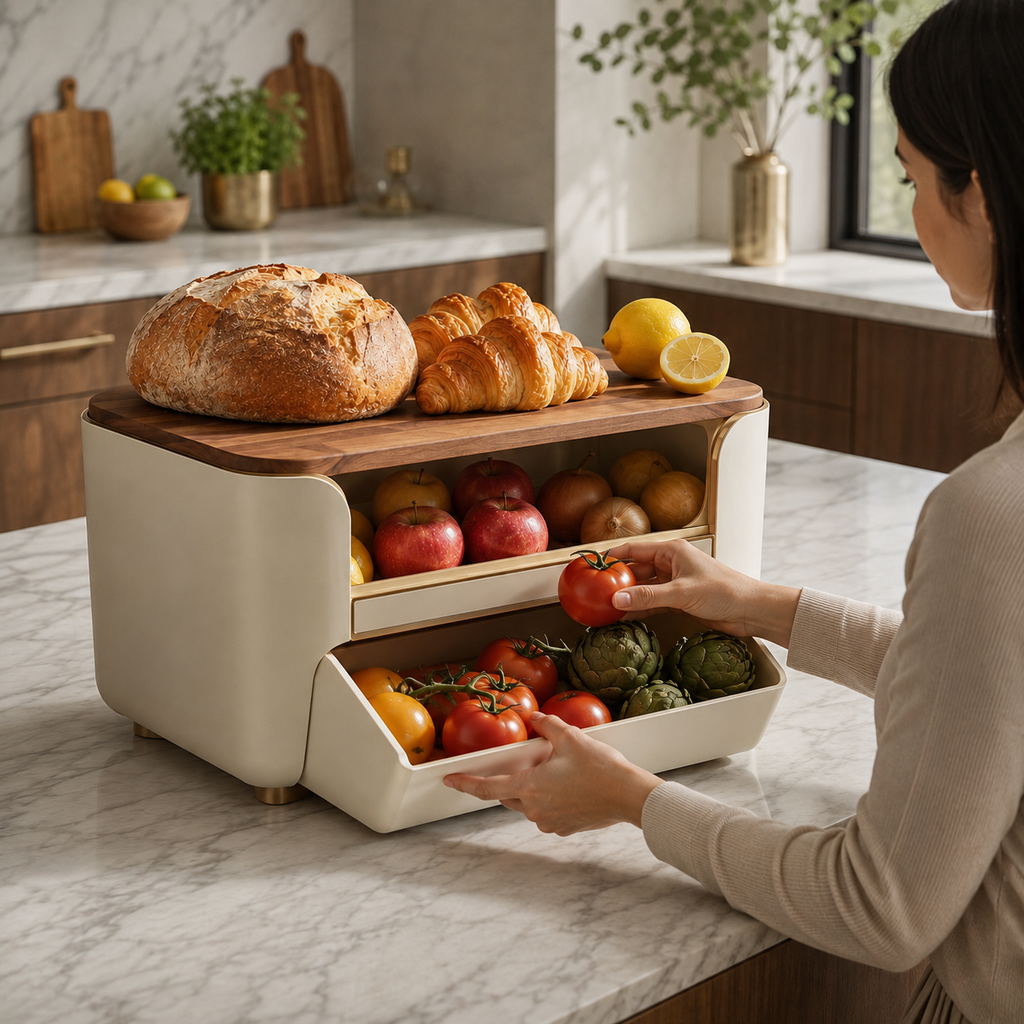 Convertible Bread & Produce Storage Center