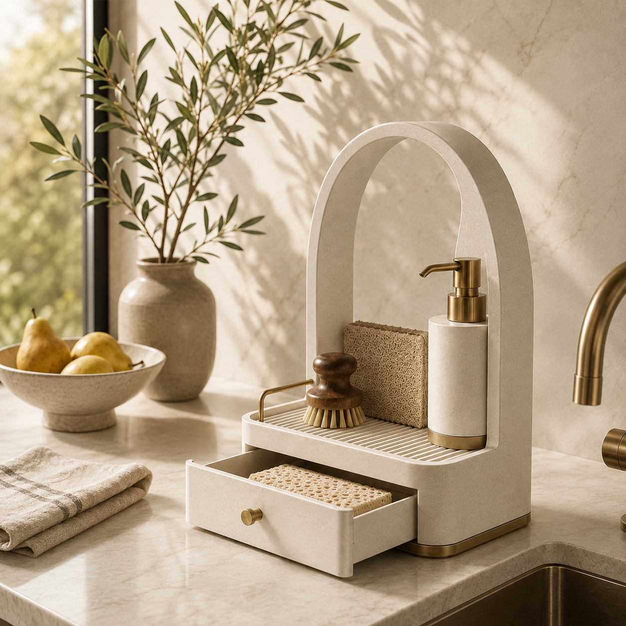 Arch Sink Organizer Tower