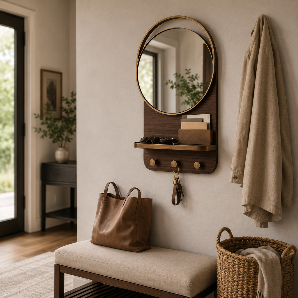 Entryway Mirror Organizer