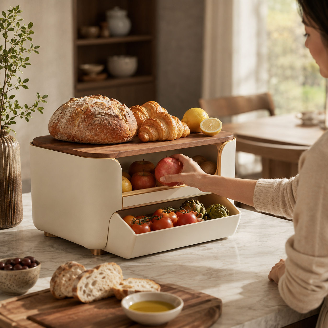 Convertible Bread & Produce Storage Center