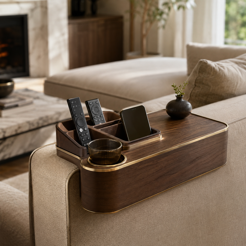 Convertible Sofa Arm Organizer Table